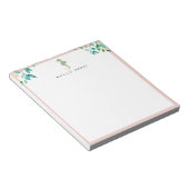 ボタニカル フローラル シーホース ブラッシュ フレーム ノートパッド (アングル)