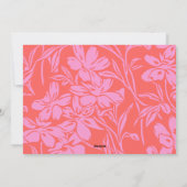 ボタニカル フローラル ボヘミア アート ピンク ホリデー フォト シーズンカード (裏面)