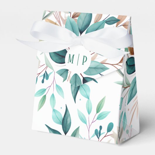 ボタニカル ブランチ 水彩画のテーマ 明るい色 フェイバーボックス (正面サイド)