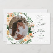 ボタニカル ボーホー グリーン サージュグリーン ニュートラル フォト セーブザデート (正面)