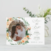 ボタニカル ボーホー グリーン サージュグリーン ニュートラル フォト セーブザデート (スタンド正面)