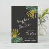 ボタニカル マホニア シュラブ ウェディング 招待状 (スタンド正面)