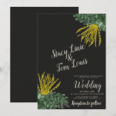 ボタニカル マホニア シュラブ ウェディング 招待状 (正面/裏面)