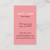 ボタニカル・メイソン・ジャー・ビジネス・カード 名刺 (裏面)