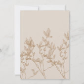 ボタニカル モカ リーフ ウェディング 招待状 (裏面)