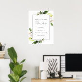 ボタニカル レモンメインスクイーズ ブライダルシャワー ポスター (ホームオフィス)