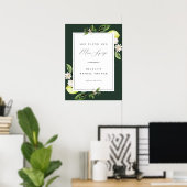 ボタニカル レモンメイン スクイーズ ブライダル シャワー ポスター (ホームオフィス)