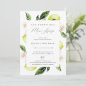 ボタニカル レモンメイン スクイーズ ブライダル シャワー 招待状 (スタンド正面)