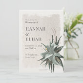 ボタニカル ヴィンテージ アース トーン 招待状 (スタンド正面)