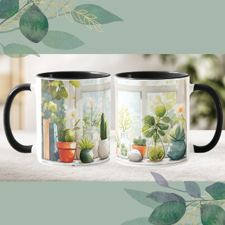 ボタニカル 多肉植物 カントリーロア コーヒーマグ コーヒーマグカップ