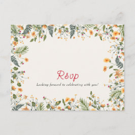ボタニカル 水仙 デイジー 芍薬 花 ウェディング ポストカード