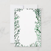 ボタニカル, 水彩, エレガントな出席確認の写真カード 出欠カード (裏面)