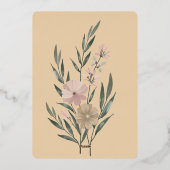 ボタニカル 箔招待状 (裏面)