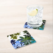 ボタニカル、葉コースター スクエアペーパーコースター (インサイチュ)