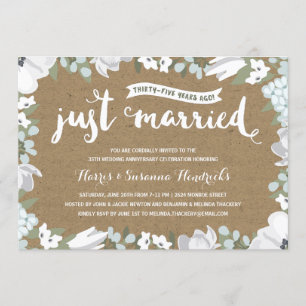 ボタニカル   35周年結婚記念日パーティー 招待状