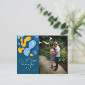 ボタニカルBLOB Save the Date Photoポストカード ポストカード (スタンド正面)