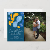 ボタニカルBLOB Save the Date Photoポストカード ポストカード (正面/裏面)