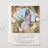 ボタニカルBoho木写真卒業発表 招待状 (正面)