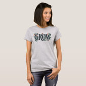 ボタニカルGROWスイートピーつる性植物ガーデン Tシャツ (正面フル)