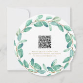 ボタニカルQRコードRsvpクリスチャン母賛美ズ 案内状 (裏面)