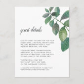 ボタニカ結婚ズゲスト詳細カード エンクロージャーカード (正面)