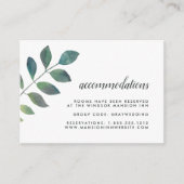 ボタニカ結婚ズホテルアコモデーションカード エンクロージャーカード (正面)
