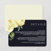ボタニカ | イエロー ブルー ヴィンテージ ウェディングの詳細 招待状 (正面/裏面)