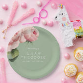 ボタニカ |ピンクのセージヴィンテージ結婚の花 ペーパープレート (パーティー)