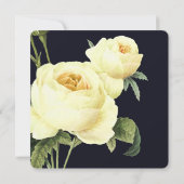 ボタニカ |ブルーイエローヴィンテージバラ結婚ズ 招待状 (裏面)