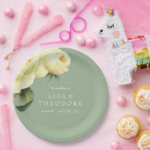 ボタニカ |黄色いセージヴィンテージ結婚の花 ペーパープレート (パーティー)