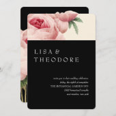 ボタニカ | Black Vintage Wedding 招待状 (正面/裏面)