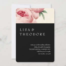ボタニカ | Black Vintage Wedding 招待状