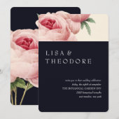 ボタニカ | Blue Vintage Wedding 招待状 (正面/裏面)