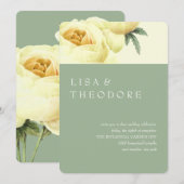 ボタニカ | Sage Yellow Vintage Wedding 招待状 (正面/裏面)