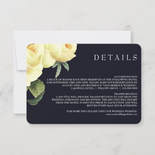 ボタニカ | Yellow Blue Vintage Wedding詳細 招待状 (正面)
