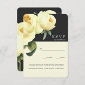ボタニカ | Yellow Gray Wedding RSVP meal option 招待状 (正面/裏面)