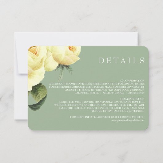 ボタニカ | Yellow Sage Vintage Wedding詳細 招待状 (正面)