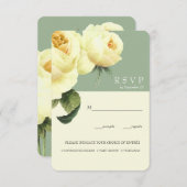 ボタニカ | Yellow sage Wedding RSVP meal option 招待状 (正面/裏面)