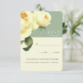 ボタニカ | Yellow sage Wedding RSVP meal option 招待状 (スタンド正面)