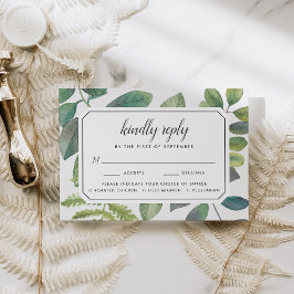 ボタニカRSVPカードと食事の選択 出欠カード