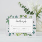 ボタニカRSVPカードと食事の選択 出欠カード (スタンド正面)