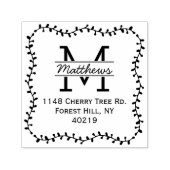 ボタニスタイリッシュカル縁どカスタムモノグラム セルフインキングスタンプ (デザイン)