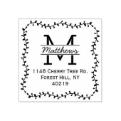 ボタニスタイリッシュカル縁どカスタムモノグラム ラバースタンプ (インプリント)