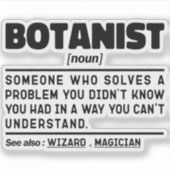 ボタニスト名詞定義ボタニープラントラバークール シール (正面)