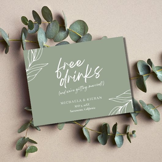 ボタニッおもしろいク無料ドリンクウェディング日付を保存 案内ポストカード