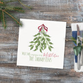 ボタニッお洒落クのクリスマスエレガント自然名 スタンダードカクテルナプキン