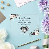 ボタニッかわいらしク半透明ウェディング日付保存 アクリル招待状 (インサイチュ (ウェディング))