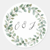 ボタニッエレガントクお気に入り&エンベロ結婚ープのステッカー ラウンドシール (正面)