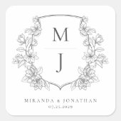 ボタニッエレガントクのクレストモノグラム結婚ズ スクエアシール (正面)