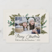 ボタニッエレガントクのメリークリスマス写真 シーズンカード (正面/裏面)